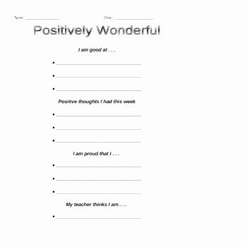 Positive attitude Activities Worksheets New Positive Thinking Worksheets – Slaterengineering