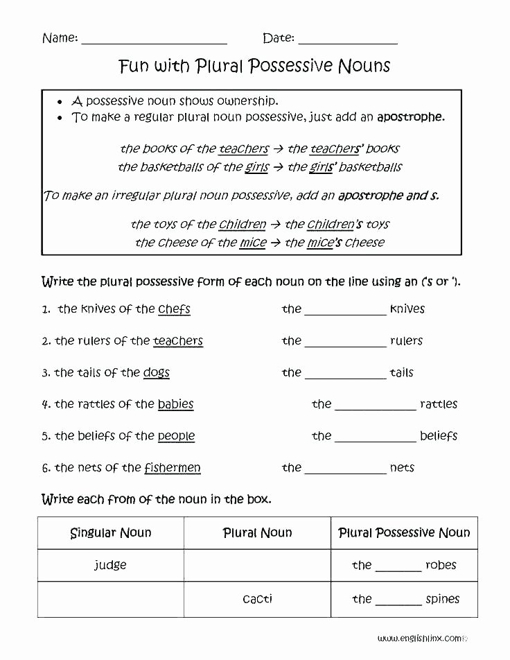 Possessive Pronoun Worksheet 3rd Grade Pronouns Worksheets for Grade 3 Worksheet 1 Free Possessive
