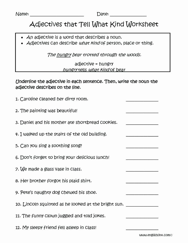 Possessive Pronoun Worksheets 5th Grade Adjective Worksheets 5th Grade Proper Adjectives Worksheet