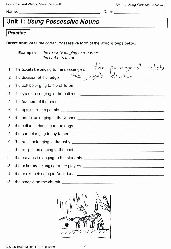 Possessive Pronouns Worksheet 2nd Grade Possessive Nouns Worksheets Grade Free Library From Phonics
