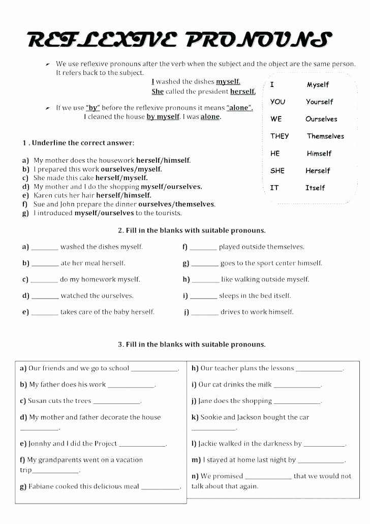 Possessive Pronouns Worksheet 5th Grade Free Personal Pronouns Worksheets Free Possessive Nouns
