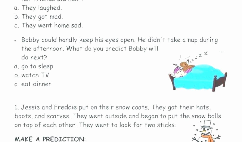 Prediction Worksheets 2nd Grade Making Predictions Worksheets 2nd Grade