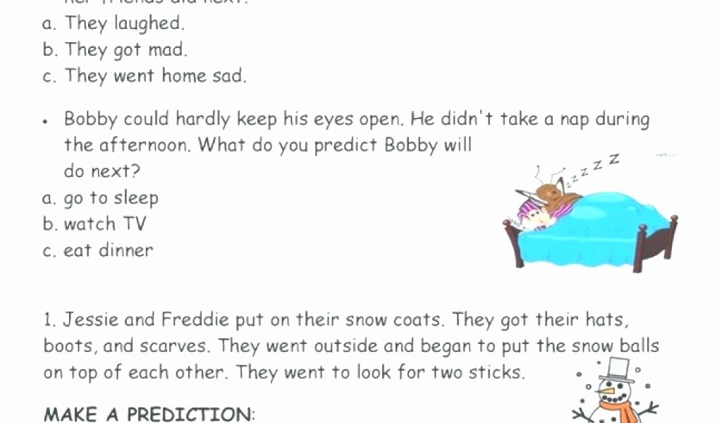 Predictions Worksheets 3rd Grade L Story Prediction Prehension Worksheet Predicting