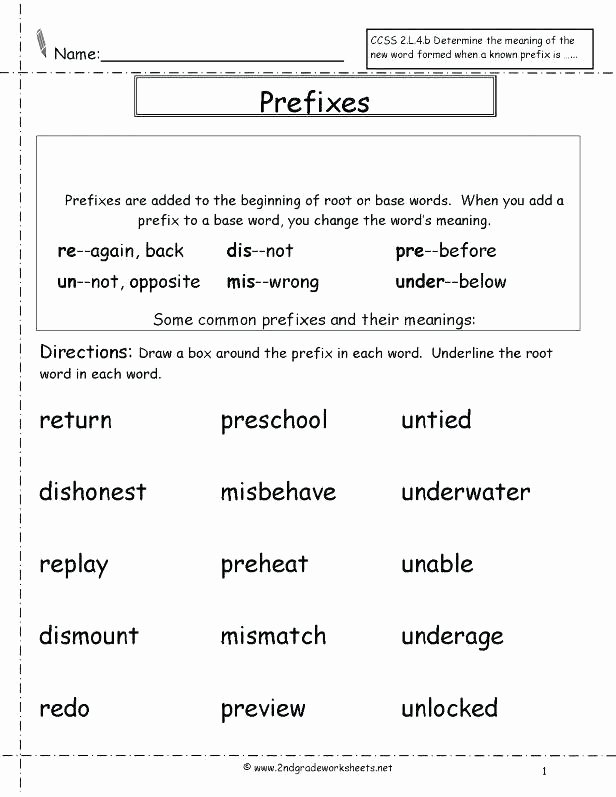 Prefix Suffix Worksheet 3rd Grade Base Words Worksheets