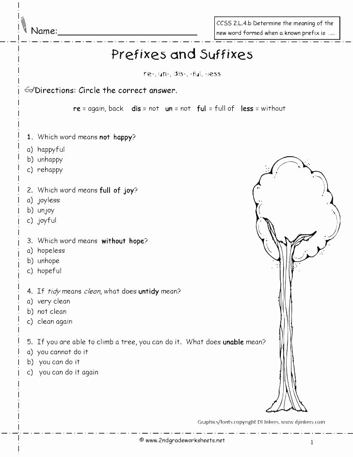 Prefix Suffix Worksheet 3rd Grade Prefixes and Suffixes Worksheets Free From the Teachers