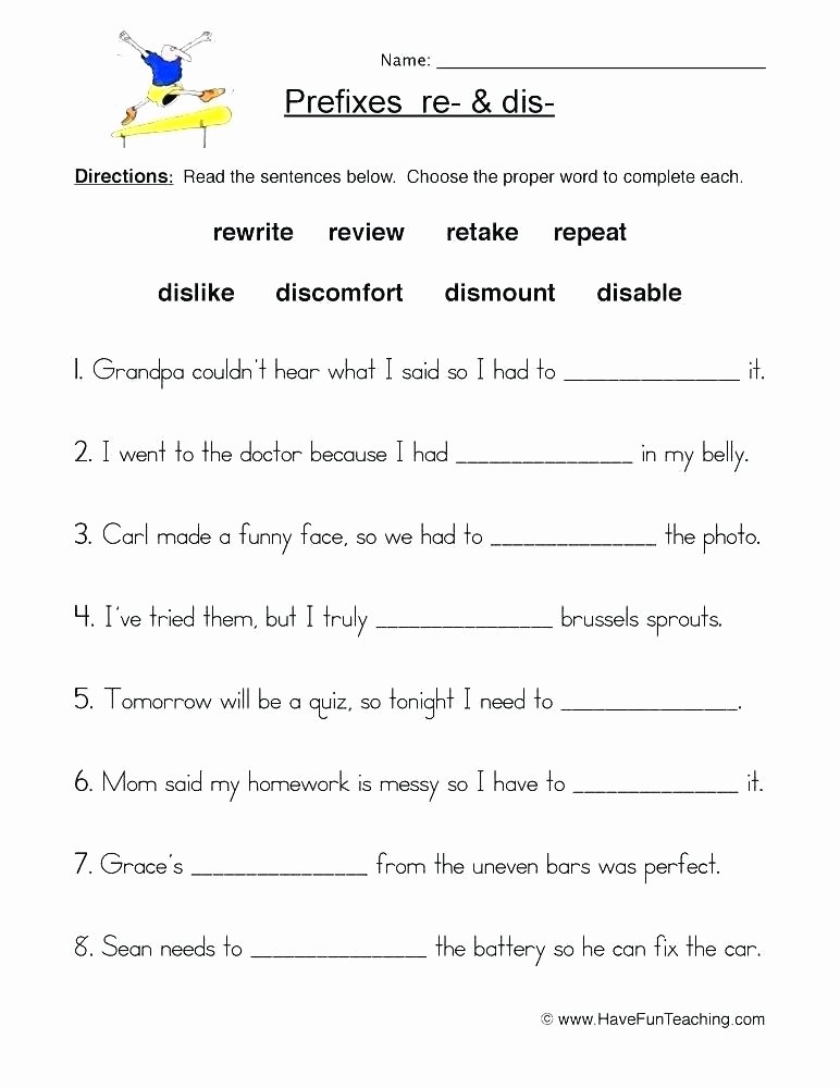Prefix Suffix Worksheet 3rd Grade Suffix Worksheets 5th Grade