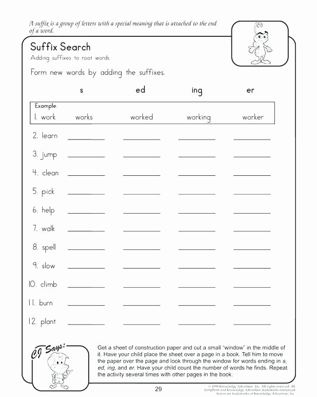 Prefix Suffix Worksheets 3rd Grade Free Printable Prefix Worksheets for Third Worksheet Image