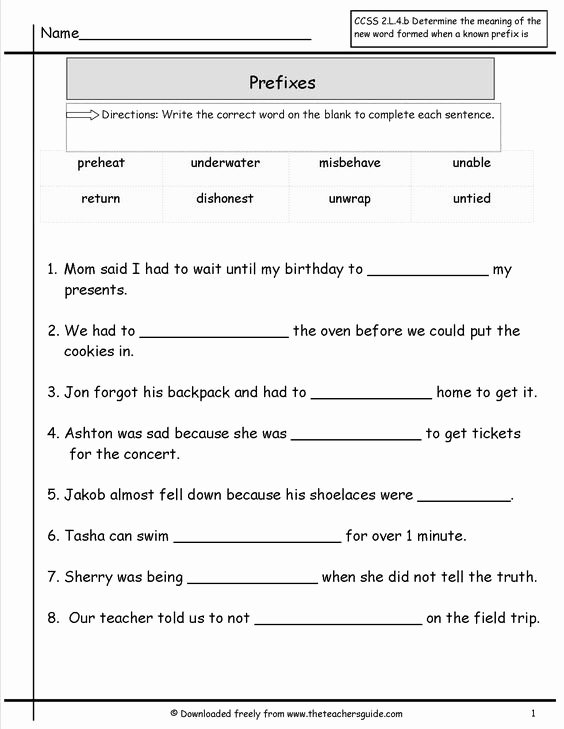 Prefix Worksheet 4th Grade Awalk Awalk9333 On Pinterest