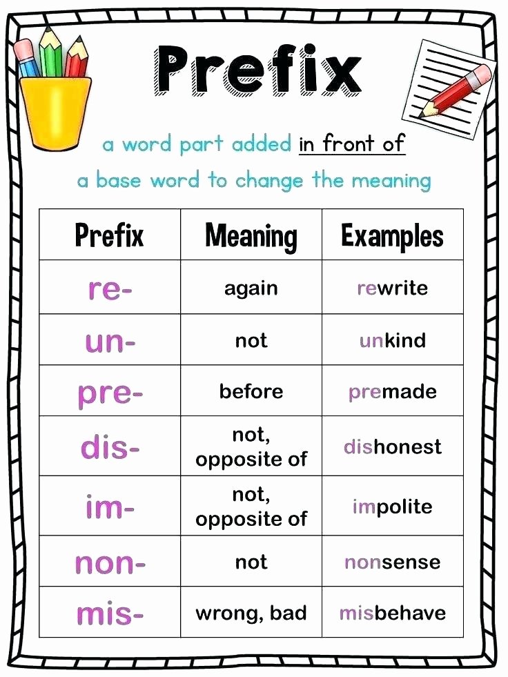 Prefix Worksheet 4th Grade Prefixes Worksheets Prefixes 1 Negative Prefixes Worksheet