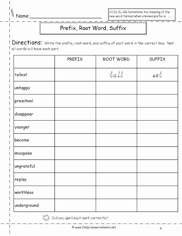 Prefix Worksheets 4th Grade All Worksheets Prefix Suffix High School Ed End Worksheet