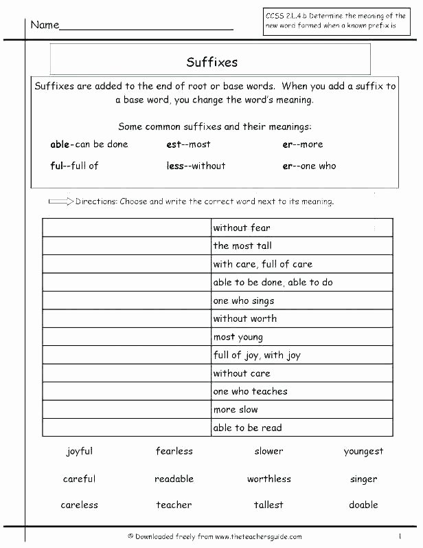 Prefix Worksheets 4th Grade Worksheets for Prefixes and Suffixes – Primalvape