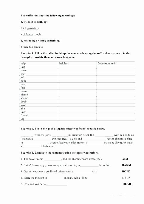 Prefixes and Suffixes Worksheet Pdf Prefix and Suffix Practice Worksheets – Trungcollection