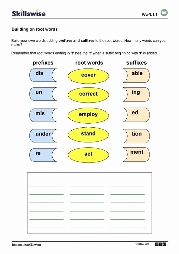 Prefixes and Suffixes Worksheet Pdf Root Word Prefix Suffix Worksheets Words and Suffixes Pdf