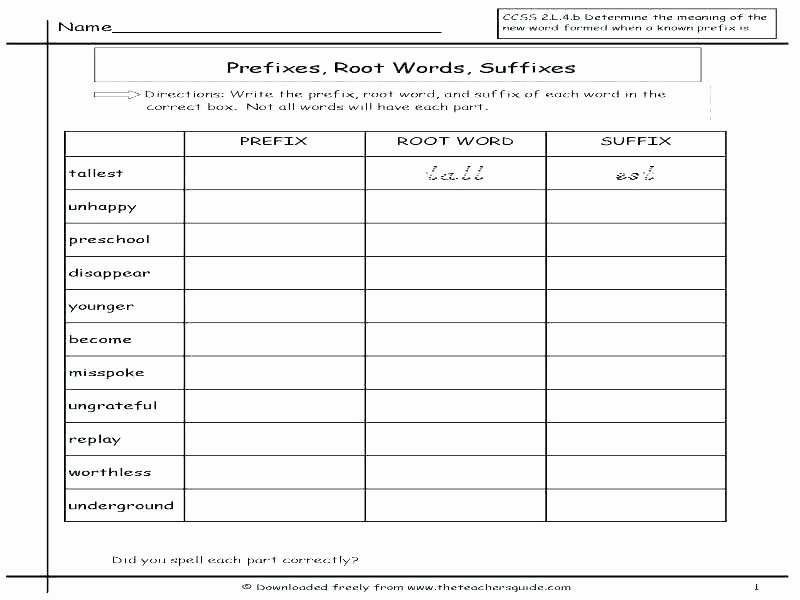 Prefixes Worksheets 4th Grade Suffix Worksheets 5th Grade