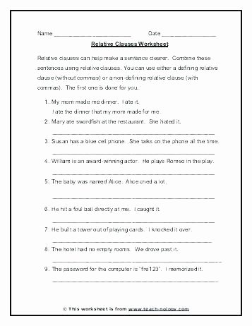 Prepositions Worksheets Middle School Noun Gems Parts Speech Worksheets Worksheet Middle School