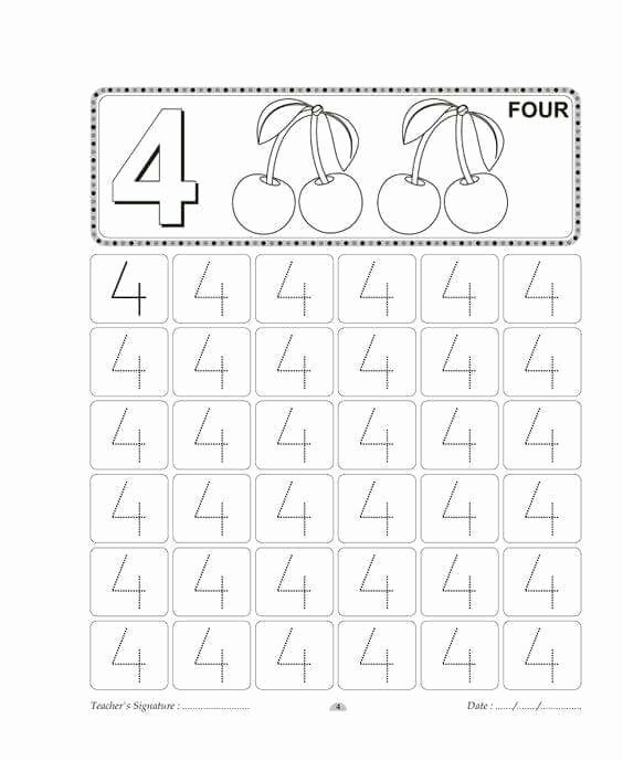 Preschool Addition Worksheets Printable Number 4 Worksheets