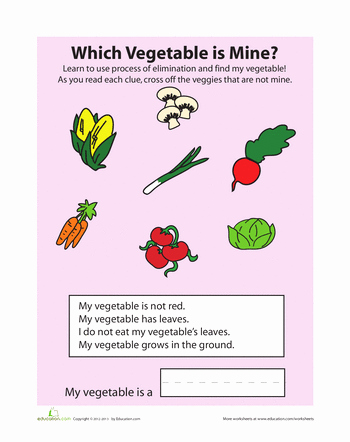 Preschool Fruits and Vegetables Worksheets Preschool Problem solving Worksheets