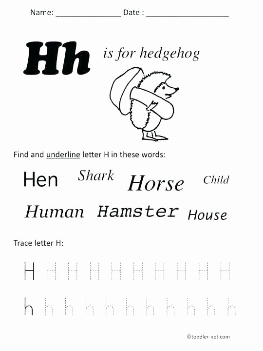 Preschool Letter H Worksheets Letter B Preschool Worksheets
