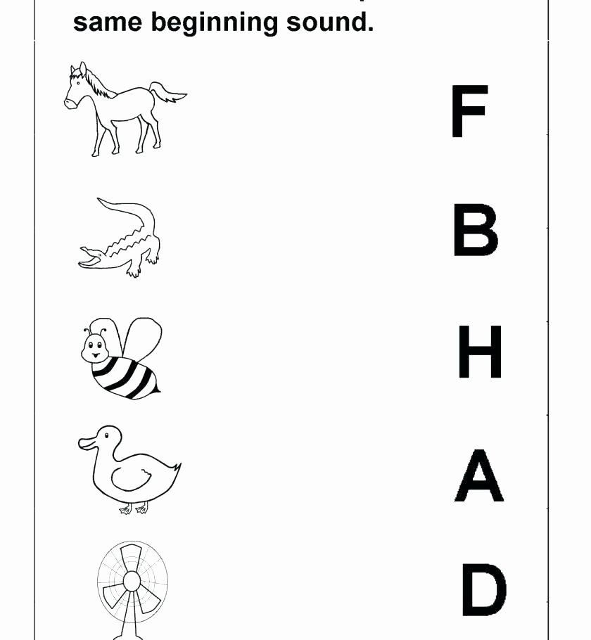Preschool Worksheets Letter B sound Recognition Worksheets