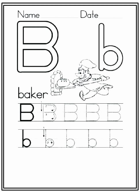 Preschool Worksheets Letter B Writing Letter B Worksheets
