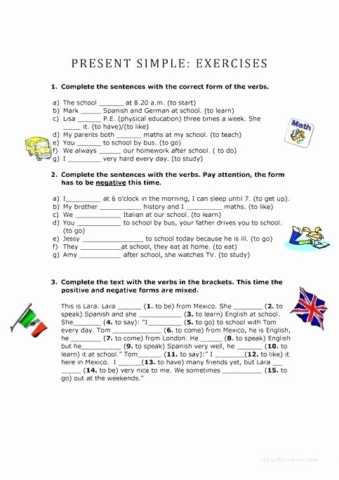 Present Progressive Spanish Worksheet Simple Spanish Worksheets