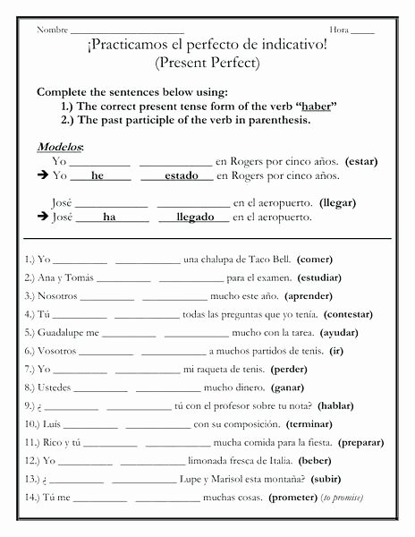 Present Progressive Worksheets Spanish Simple Verb Worksheets Present Continuous Past Future Tense