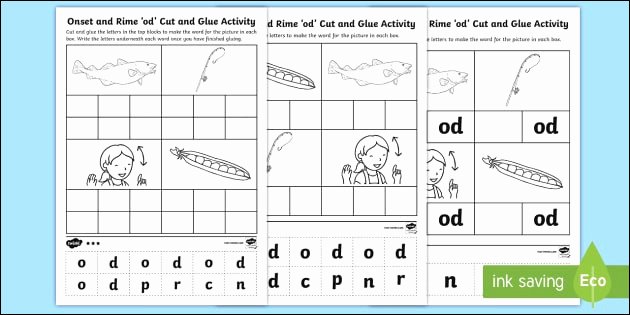 Printable Cut and Paste Worksheets 30 Cvc Worksheets Cut and Paste