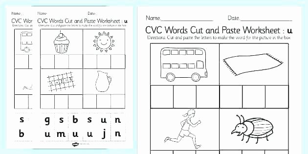 Printable Cut and Paste Worksheets Cut and Paste Worksheets for Kindergarten