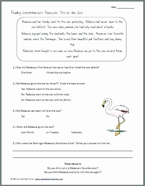 Printable First Grade Reading Worksheets Free Reading Worksheets for 1st Grade