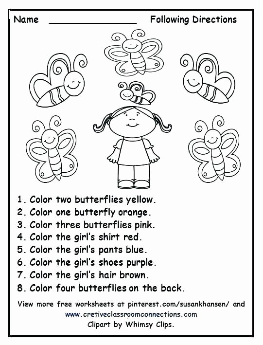 Printable Following Directions Worksheets Multistep Directions Worksheets