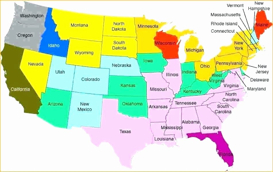 Printable State Capitals Quiz United States Map Of States and Capitals – Ricenbeans