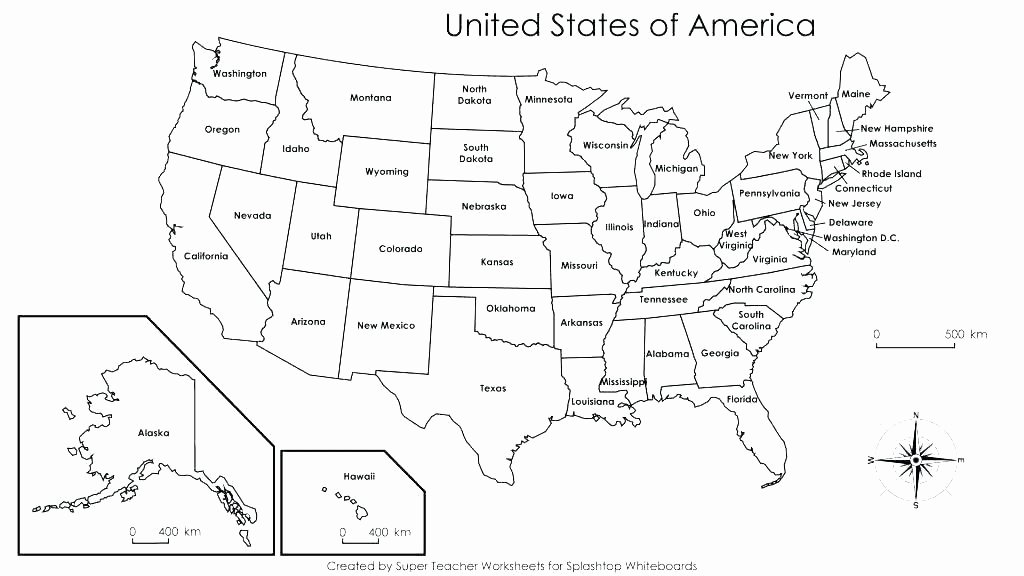 Printable States and Capitals Quiz 50 States Printable Worksheets