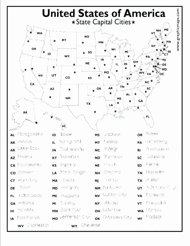 Printable States and Capitals Quiz Printable States Quiz Learning States and Capitals