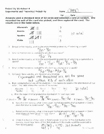 Probability Worksheet 6th Grade 5th Grade Probability Worksheets