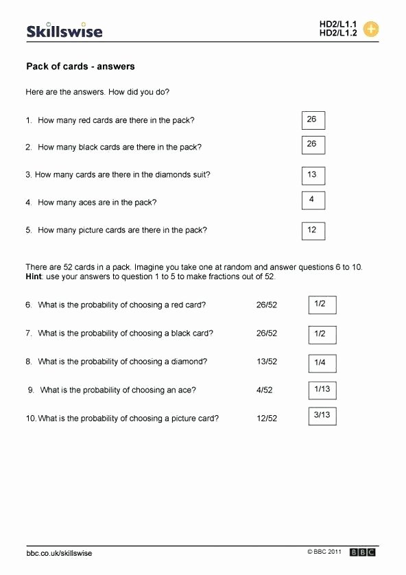 Probability Worksheet with Answers Pdf Inspirational Probability Worksheets 6th Grade