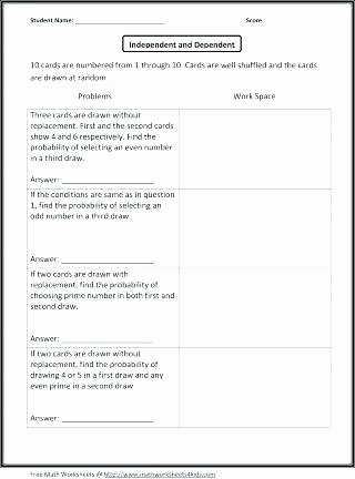 Probability Worksheets with Answers Pdf New Math Probability Worksheets Grade 8th – Balaicza
