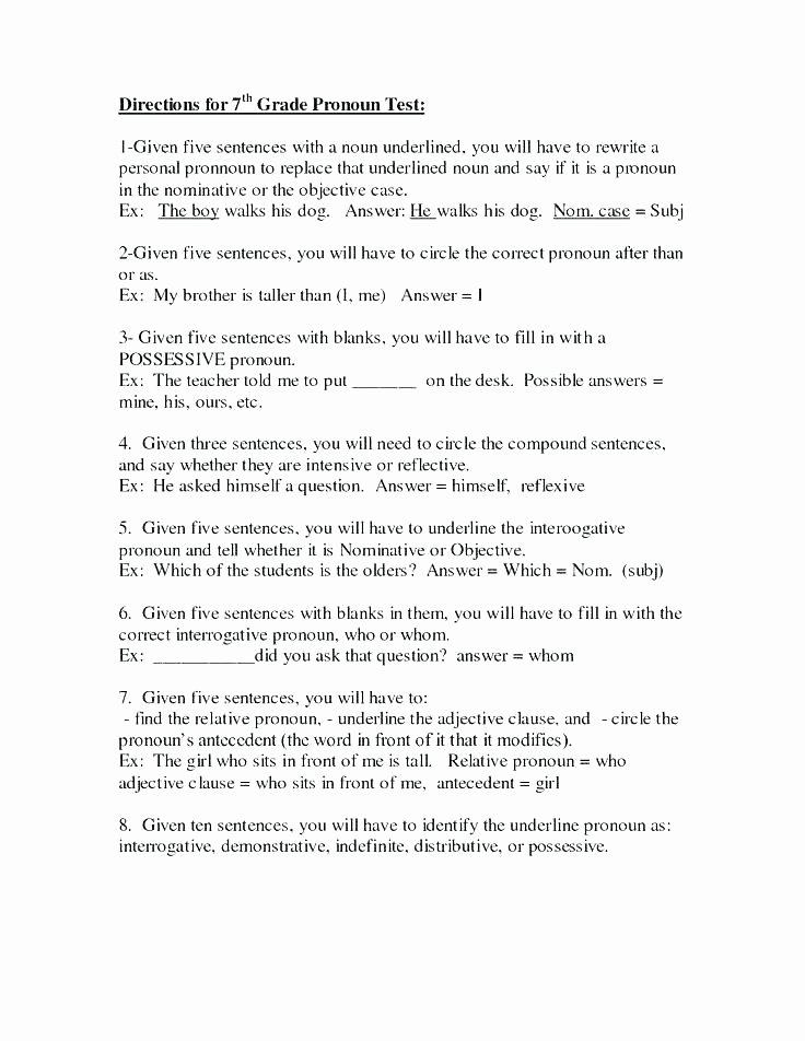 Pronoun Worksheets 2nd Grade Pronoun Antecedent Agreement Worksheet and Worksheets Third