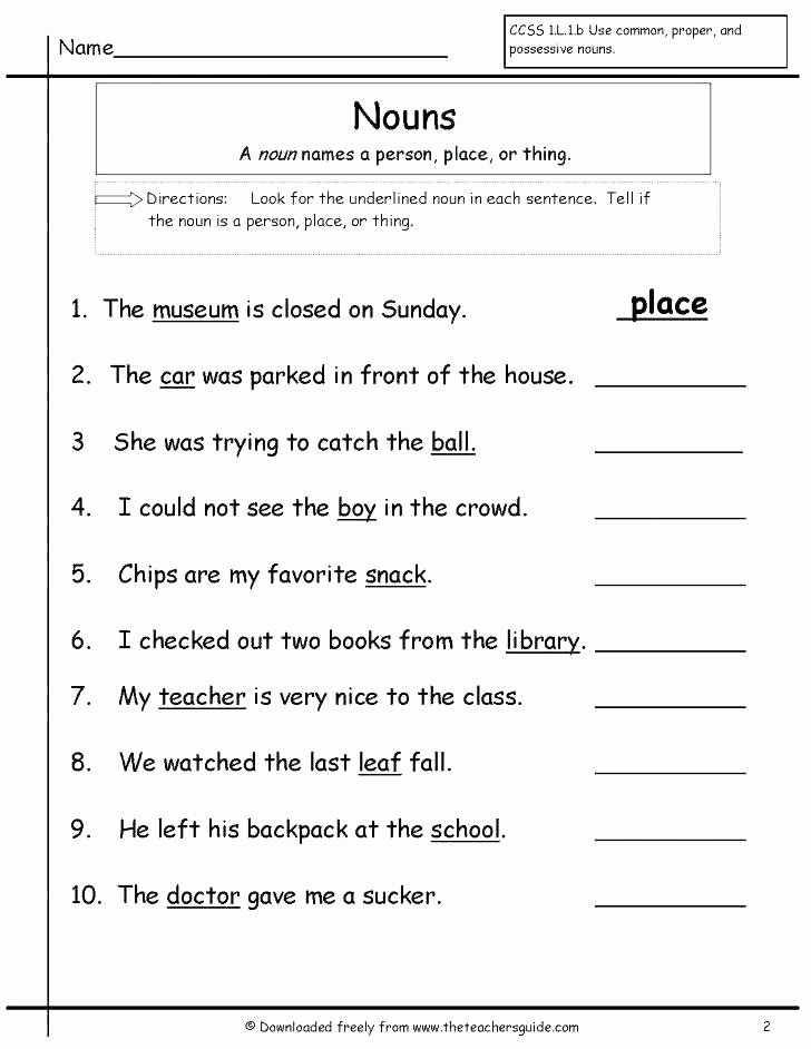 Pronoun Worksheets 2nd Grade Singular and Plural Pronouns Worksheets Download Free