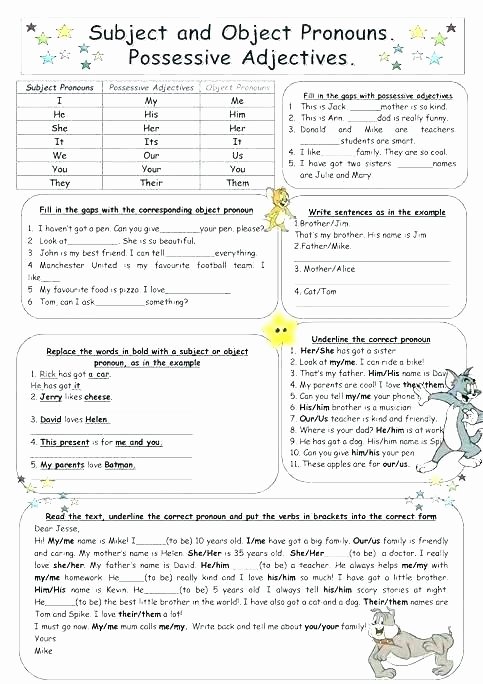 Pronoun Worksheets 5th Grade Grammar Worksheets Pronouns – Redoakdeer