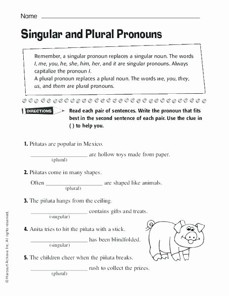 Pronoun Worksheets 6th Grade Pronouns and Antecedents Worksheets 6th Grade