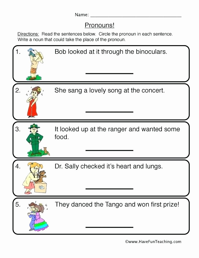 Pronoun Worksheets for 2nd Grade Reflexive Pronouns Worksheet Make Sentences by Connecting