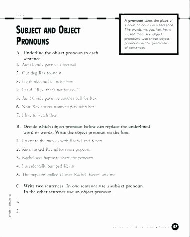 Pronoun Worksheets for 2nd Grade Subject Pronoun Worksheets for Grade 2 Has Have Noun Verb