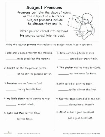 Pronoun Worksheets for 2nd Grade Worksheet Adjective Phrases Activities Agreeable Worksheets