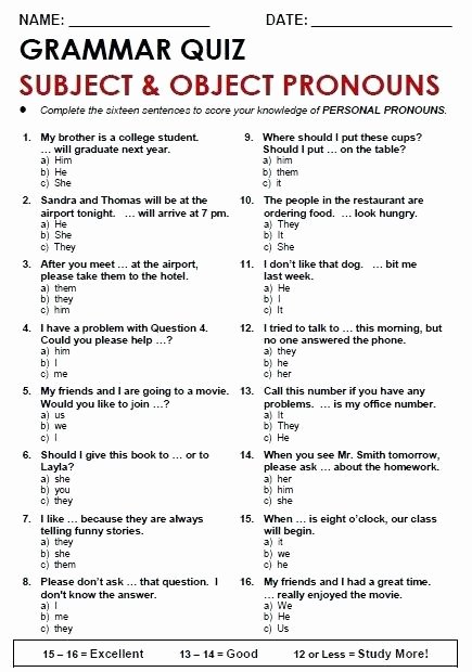 Pronoun Worksheets for 2nd Graders Pronoun Worksheets Grade to Download Free Possessive for 3rd