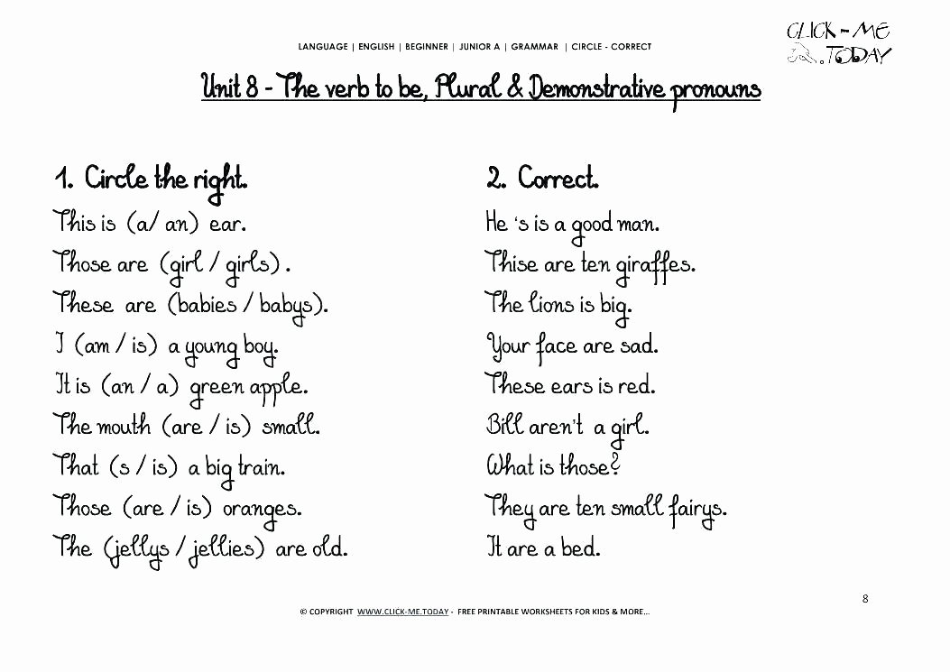 Pronouns Worksheets 5th Grade Grammar Pronouns Worksheets Pronoun Worksheets Printable