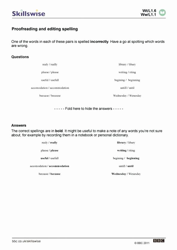 Proofreading Worksheets 5th Grade Editing and Proofreading Worksheet Preview Spelling