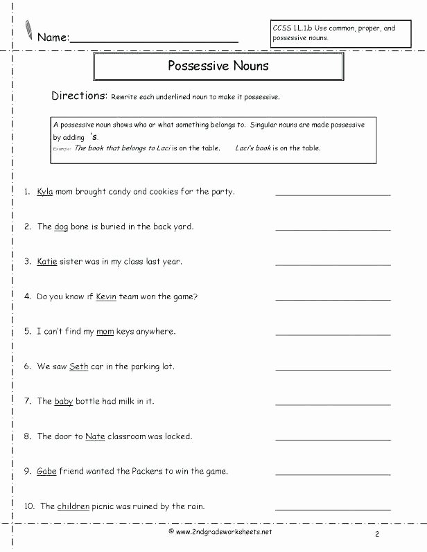 Proper Nouns Worksheet 2nd Grade Teaching Possessive Nouns In Three Days Enjoy Worksheets for
