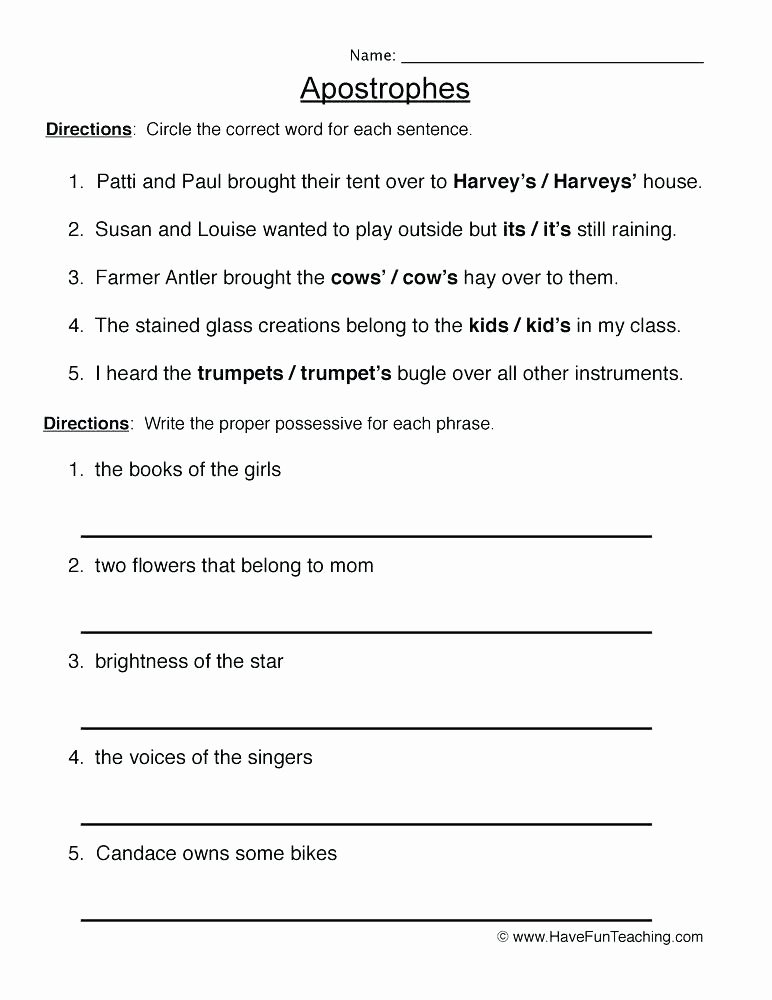 Punctuation Worksheets for Kindergarten Punctuation and Capitalization Worksheets Free Printable