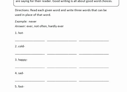 Rainbow Writing Worksheet Word Choice Worksheets