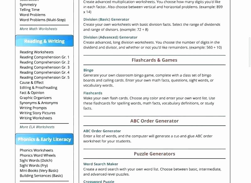 Random Multiplication Generator Make Your Own Addition Worksheets
